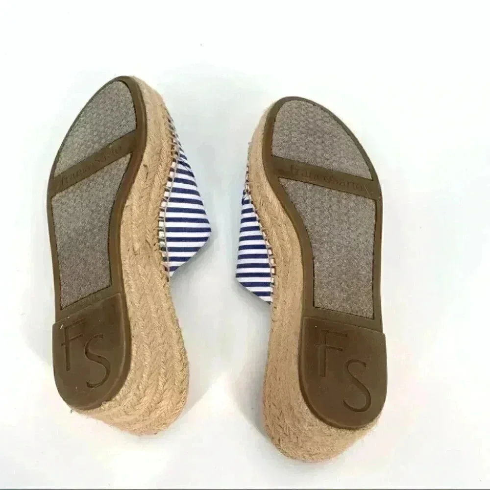 Franco Sarto platform sandal Pinot 6.5 36.5 nautical Espadrilles coastal granny